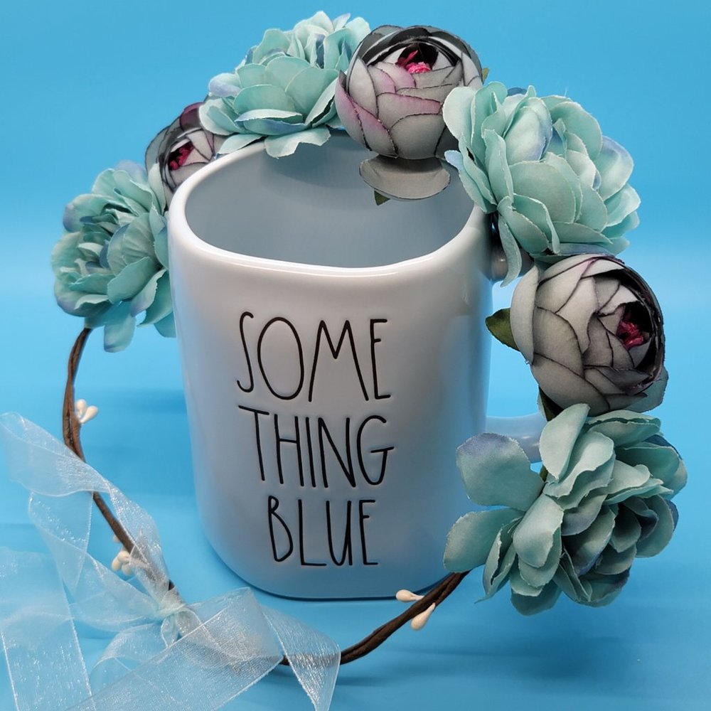 Blue Boho Peony Floral Hairpiece